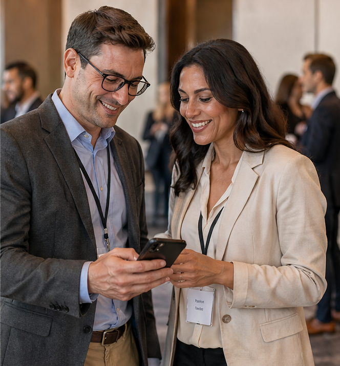 Attendees finding their seat with SeatFound
